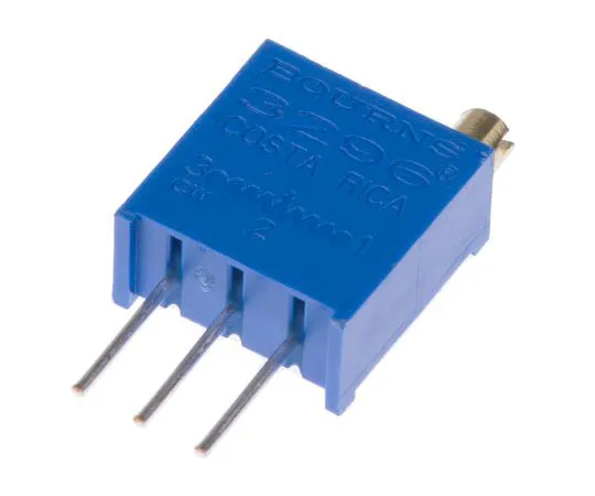 63-7608-11　1MΩ Through Hole Trimmer Potentiometer 0.5W Top Adjust Bourns 3296 Series　3296W-1-105LF