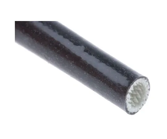 63-7665-02　RS Expandable Braided Silicone Rubber Glass Black Cable Sleeve, 8mm Diameter, 1m Length　668-1239