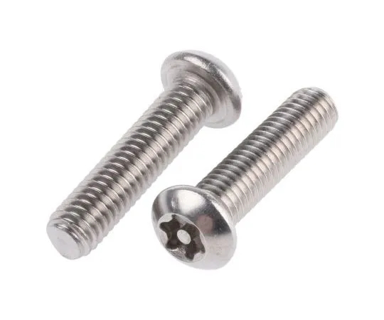 63-7642-45　Plain Button Stainless Steel Tamper Proof Security Screw, M6 x 25mm　621-2732