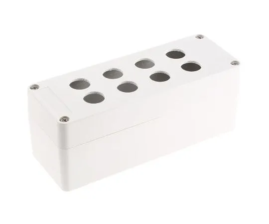 63-7632-59　Schneider Electric Harmony XAP Push Button Enclosure, 8 Hole Grey, 22mm Diameter None GRP　XAPA2108