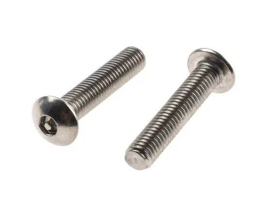 63-7642-54　Plain Button Stainless Steel Tamper Proof Security Screw, M5 x 25mm　621-2833