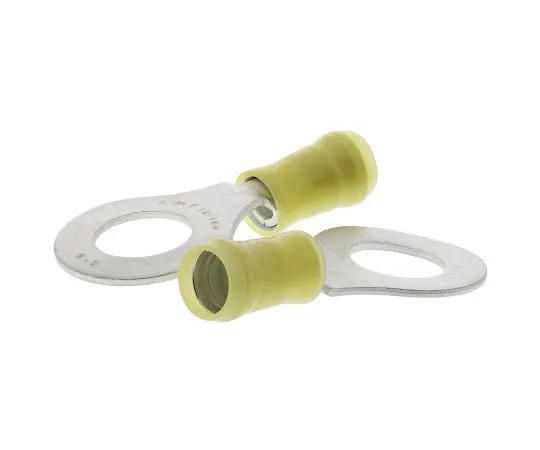 63-7557-53　TE Connectivity PIDG Series Insulated Crimp Ring Terminal, M10 Stud Size, 2.6mm² to 6.6mm² Wire Size, Yellow　160138