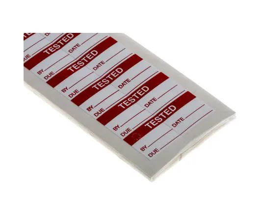 63-7551-99　RS PRO Adhesive Pre-Printed Adhesive Label-Tested-. Quantity: 140　450-5981