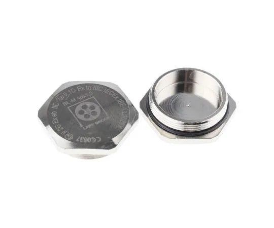 63-7655-18　Lapp ATEX M40 Plug, Nickel Plated Brass, Threaded, IP68　52103153