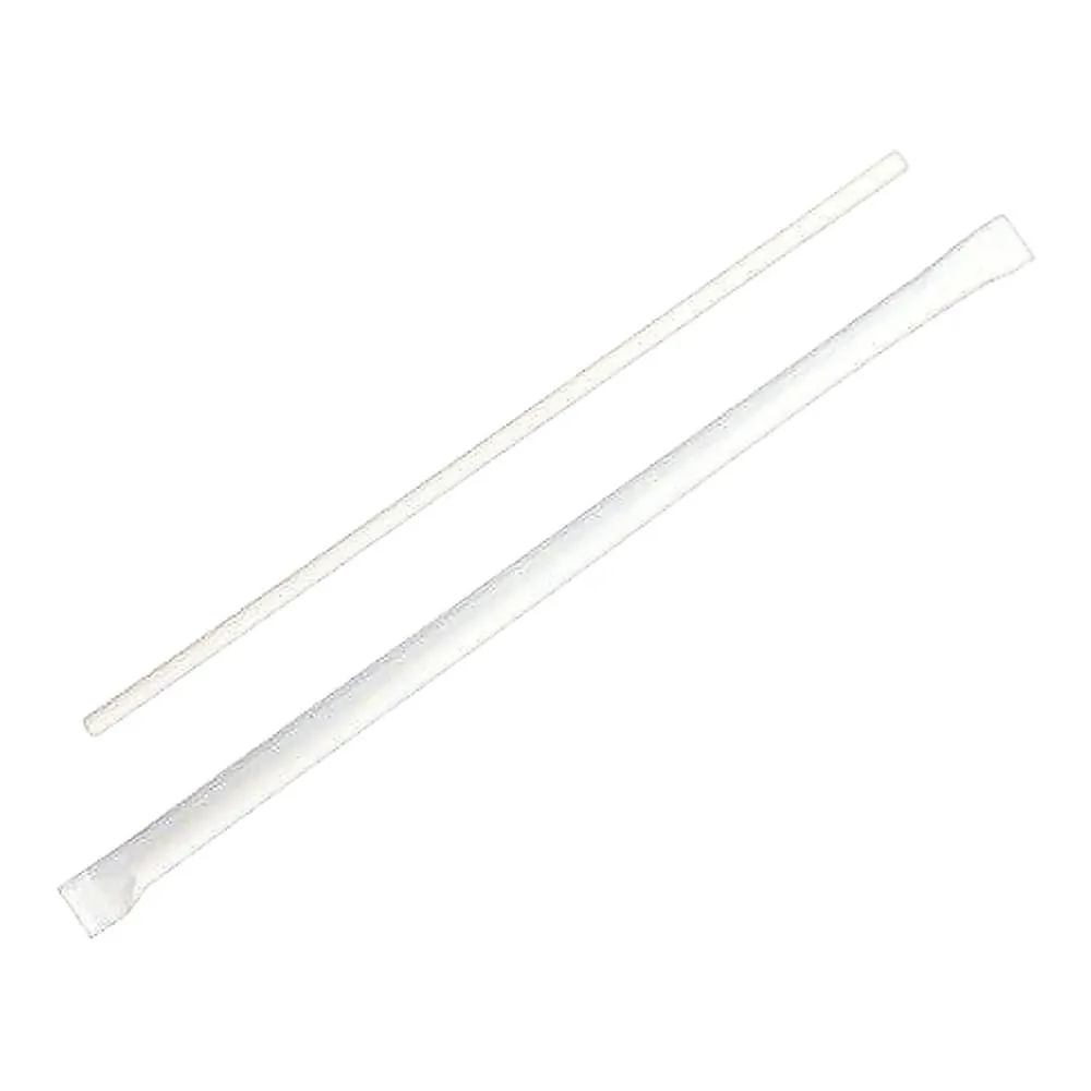 64-4189-86　Paper Straw Straight White Bag Included (500 Pieces)
