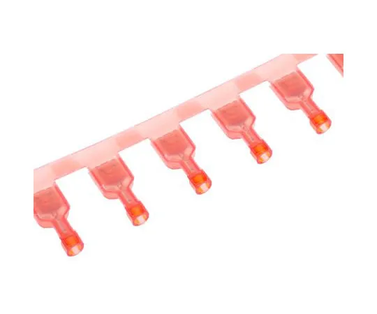 63-7686-92　TE Connectivity Ultra-Fast Plus .250 Series Red Insulated Crimp Receptacle, 6.35 x 0.81mm, 0.3mm² to 0.8mm², 22AWG to　2-520405-2