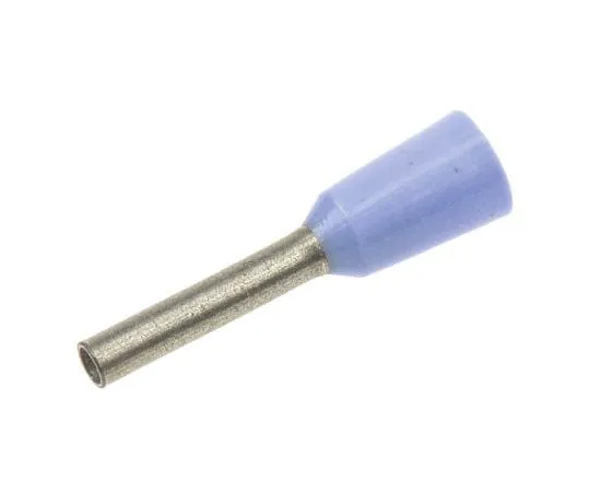 63-7695-44　JST FTR Series Insulated Crimp Bootlace Ferrule, 8mm Pin Length, 1.2mm Pin Diameter, 0.75mm² Wire Size, Blue　FTR0.75-8