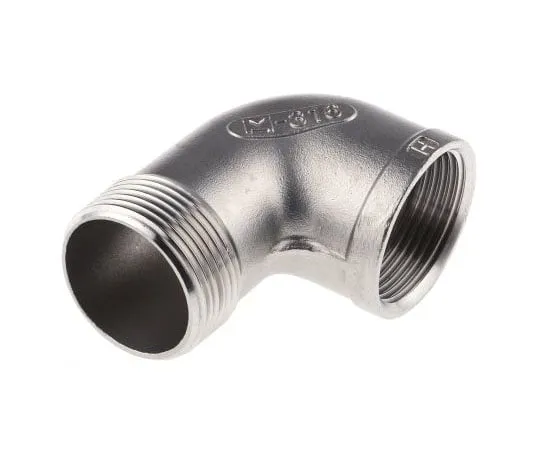 63-7592-18　RS PRO Stainless Steel Circular 90° Elbow 1-1/4in G(P) Female x 1-1/4in R(T) Male　499-3350