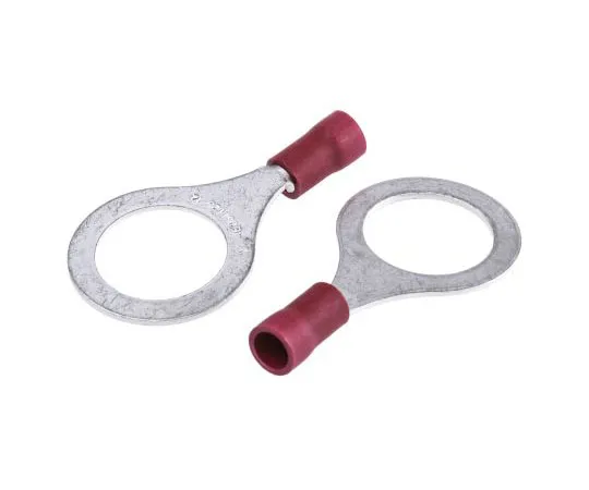 63-7695-85　JST FV Series Insulated Crimp Ring Terminal, M12 Stud Size, 0.25mm² to 1.65mm² Wire Size, Red　FVWS1.25-12(LF)