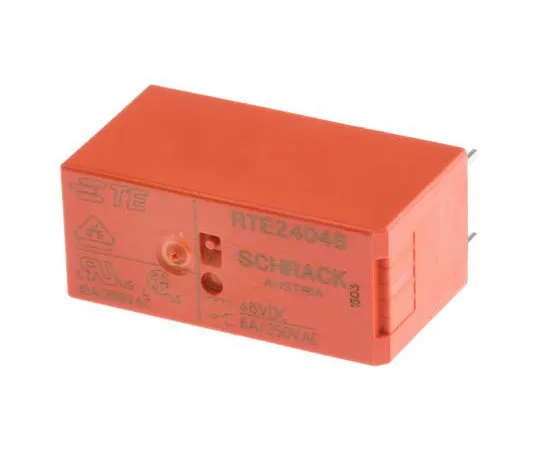 63-7679-86　TE ConnectivityRT2 DPDT Non-Latching Relay PCB Mount, 48V dc Coil, 8A　RTE24048