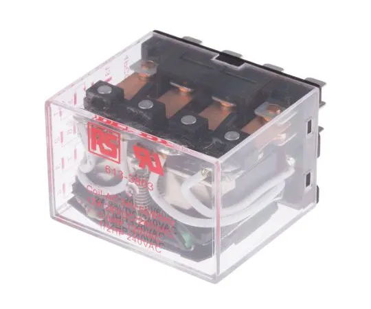 63-7636-17　RS PRO 4PDT Non-Latching Relay Plug In, 24V ac Coil, 12A　613-3803