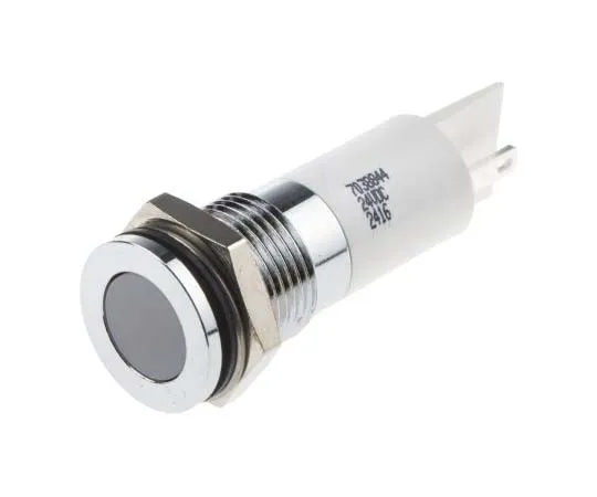 63-7717-66　RS PRO White Indicator, 24 V dc, 14mm Mounting Hole Size, Solder Tab Termination, IP67　703-8844
