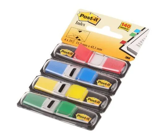 63-7564-20　Post-It Assorted Sticky Note, 35 Notes per Pad, 43.1mm x 11.9mm　683-4