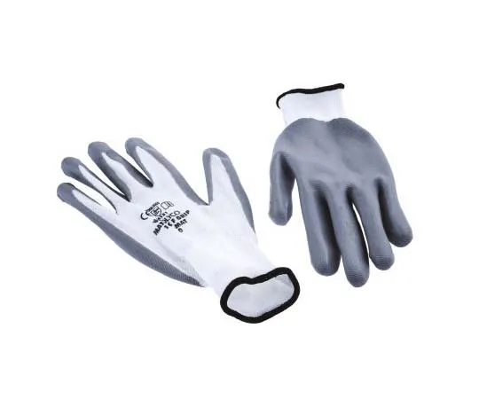 63-7720-16　BM Polyco Matrix Nylon Nitrile-Coated General Purpose Gloves, size 10, White　104-MAT