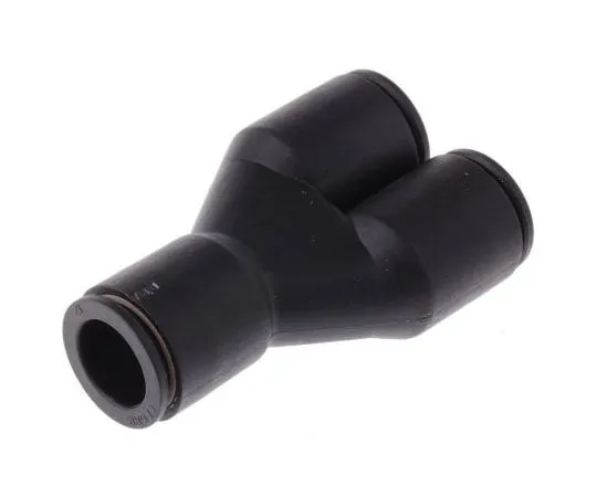 63-7640-77　Legris 3140 Pneumatic Y Tube-to-Tube Adapter, Push In 12 mm x Push In 12 mm x Push In 12 mm　3140 12 00
