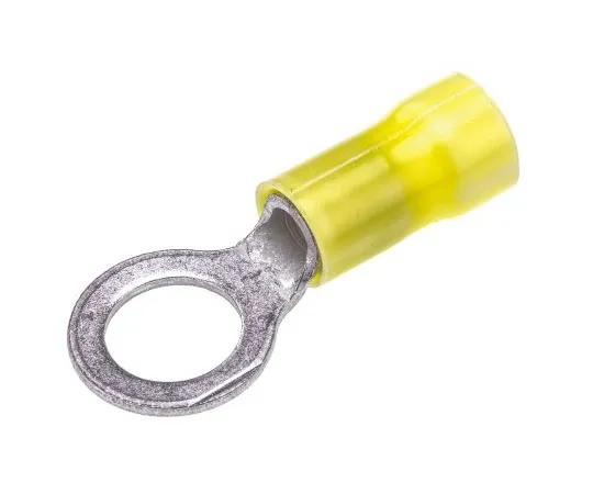 63-7681-48　TE Connectivity PLASTI-GRIP Series Insulated Crimp Ring Terminal, M8 Stud Size, 3mm² to 6mm² Wire Size, Yellow　160296