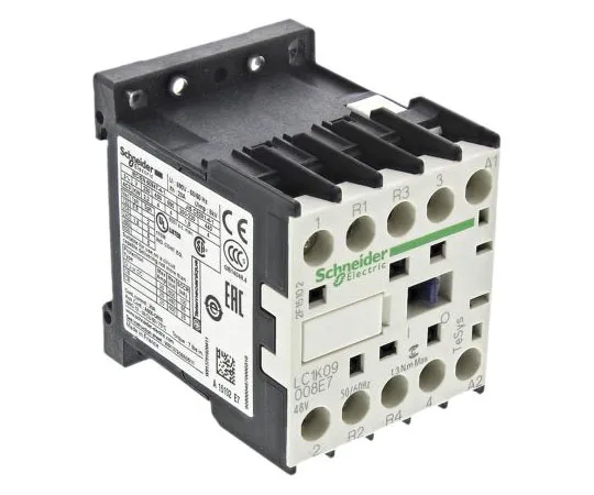 63-7631-34　Schneider Electric 4 Pole Contactor, 9 A, 48 V ac Coil, TeSys K, 2NO/2NC, 4 kW　LC1K09008E7