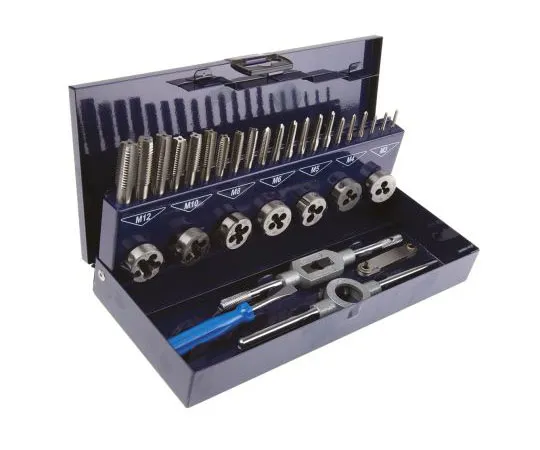 63-7597-88　EVENTUS 16 Piece HSS M3 → M12 Thread Tap & Die Set　10711