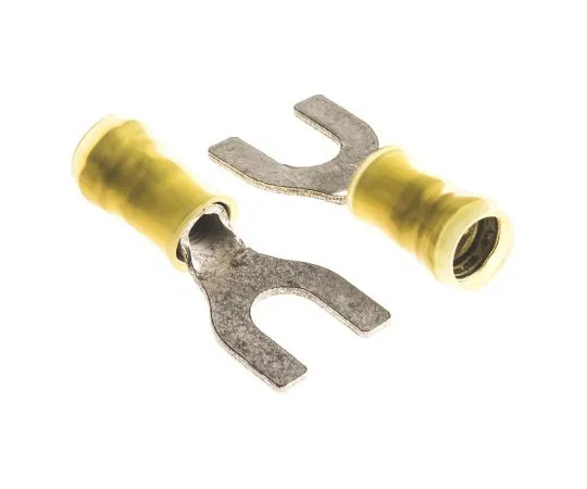 63-7613-22　TE Connectivity PIDG Series Insulated Crimp Spade Connector, 2.6mm² to 6.6mm², 12AWG to 10AWG, M6 Stud Size Nylon,　130625