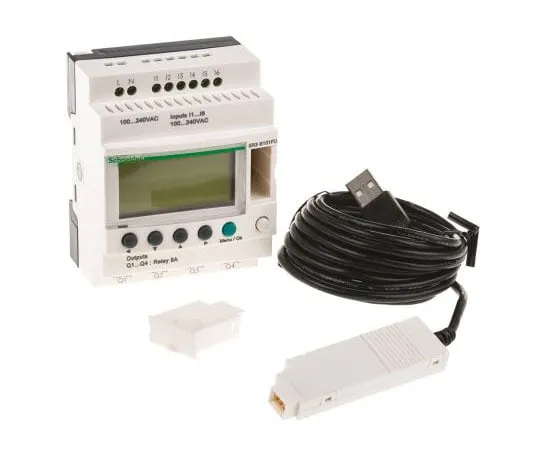 63-7565-40　Schneider Electric Zelio Logic 2 PLC CPU Computer Interface, 6 (Digital) Inputs, 4 (Relay) Outputs, 100 → 240 V　SR3PACKFU