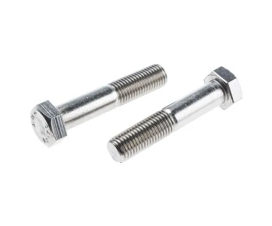 63-7596-50　Plain Stainless Steel Hex Bolt, M16 x 80mm　508-1234