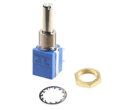 63-7609-68　Bourns 1 Gang Rotary Cermet Potentiometer with a 6 mm Dia. Shaft, 10kΩ, ±10%, 1W, Linear 53RBA-R25-A15/A15L　53RBA-R25-A15/A15L