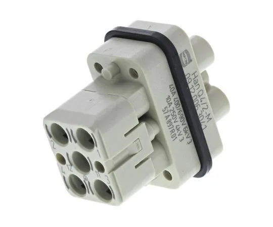 63-7602-52　Han Q Series Connector Insert, Male, 7 Way, 40A, 690 V　9120063041