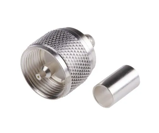 63-7627-20　RS PRO Straight Standard 75Ω Cable Mount UHF Plug, Crimp Termination, RG59　546-2611