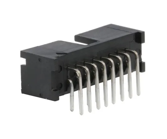 63-7553-98　TE Connectivity AMP-LATCH Series, 2.54mm Pitch, 16 Way 2 Row Shrouded Right Angle PCB Header, Through Hole　5103310-3