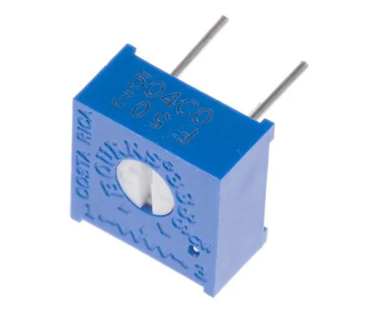 63-7608-96　5kΩ Through Hole Trimmer Potentiometer 0.5W Top Adjust Bourns 3386 Series　3386F-1-502LF