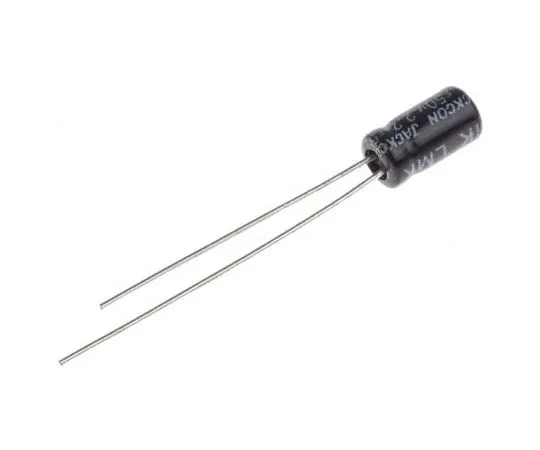 63-7727-37　RS PRO 10μF 25V dc Aluminium Electrolytic Capacitor, Through Hole 4 (Dia.) x 7mm +105°C 4mm 1.5mm 7mm　170-1047