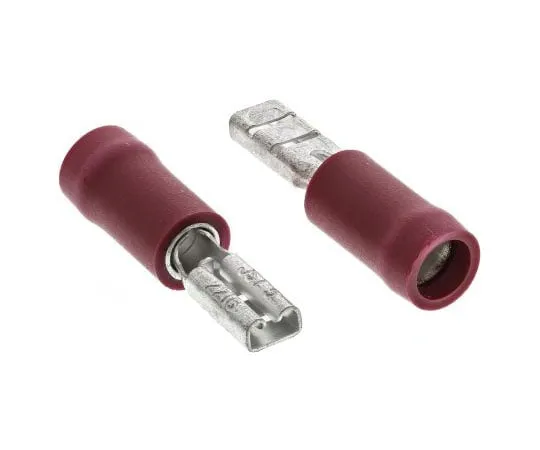 63-7695-54　JST FVDDF Series Red Insulated Crimp Receptacle, 2.79 x 0.5mm, 0.25mm² to 1.65mm², 22AWG to 16AWG　FVDDF1.25-110A-5(S)(LF)