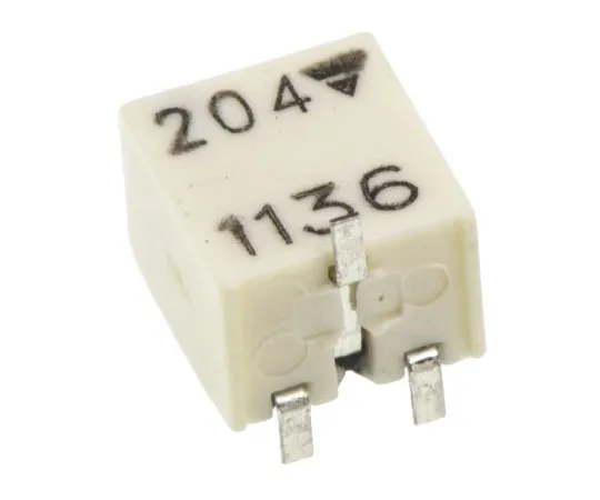 63-7580-76　200kΩ SMD Trimmer Potentiometer 0.2W Top Adjust Vishay TSM4 Series　TSM4YL204KB25