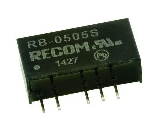 63-7672-23　Recom RB 1W Isolated DC-DC Converter Through Hole, Voltage in 4.5 → 5.5 V dc, Voltage out 5V dc　RB-0505S