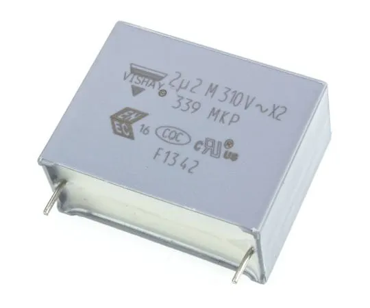 63-7579-46　Vishay 2.2μF Polypropylene Capacitor PP 310V ac ±20% Tolerance Through Hole MKP 339 Series　BFC233920225