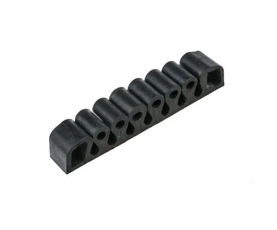 63-7554-58　RS PRO Black Self Adhesive Cable Retainer, 7 Apertures, 25 x 150mm　454-7711