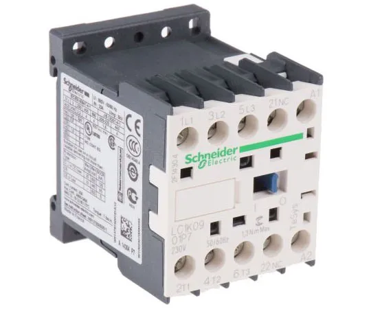 63-7631-37　Schneider Electric 3 Pole Contactor, 9 A, 230 V ac Coil, TeSys K, 3NO, 4 kW　LC1K0901P7