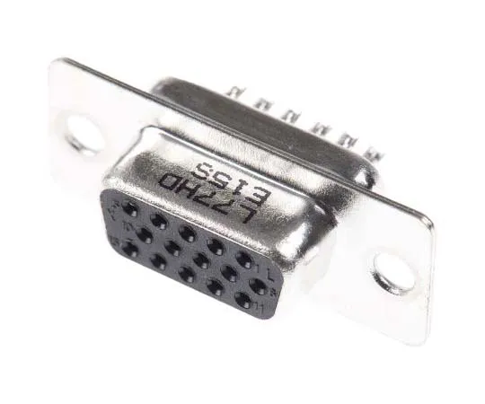 63-7699-57　Amphenol HD Series Panel Mount, 15 Pin D-sub Connector Socket, Shell Size E High Density　L77HDE15S