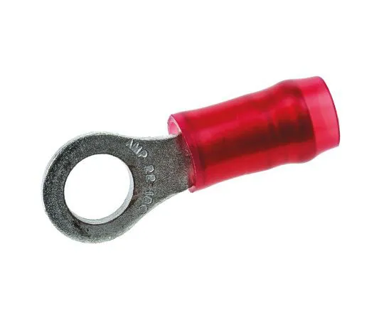63-7681-29　TE Connectivity PIDG Series Insulated Crimp Ring Terminal, M4 Stud Size, 0.26mm² to 1.65mm² Wire Size, Red　31886