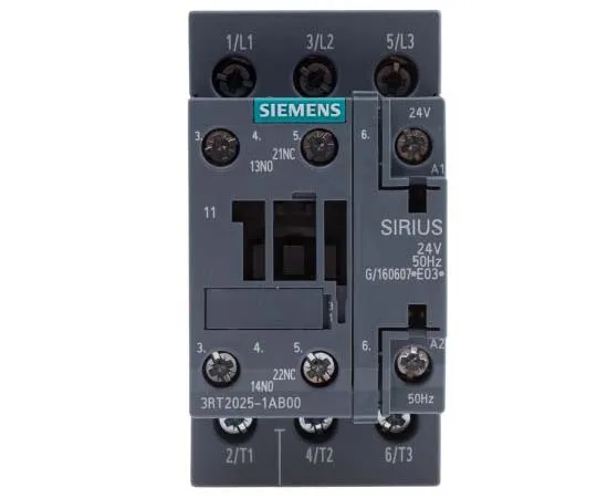 63-7721-68　Siemens 3 Pole Contactor, 16 A, 24 V ac Coil, SIRIUS Innovation, 3NO, 7.5 kW　3RT2025-1AB00