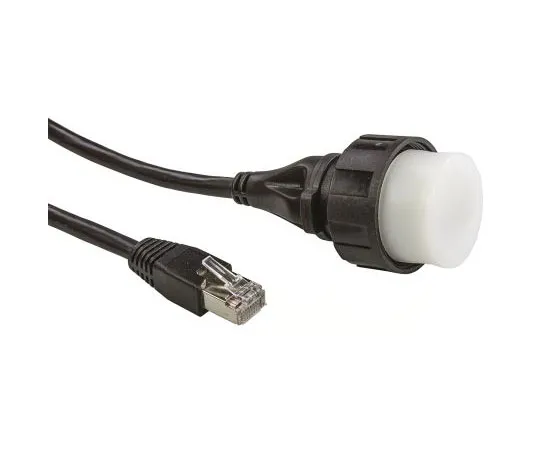 63-7565-64　Bulgin Black PUR Cat5e Cable S/FTP, 3m Male RJ45/Male RJ45　PX0837/3M00