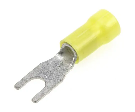 63-7552-66　TE Connectivity PLASTI-GRIP Series Insulated Crimp Spade Connector, 2.6mm² to 6.6mm², 12AWG to 10AWG, M4 Stud Size　165015-0