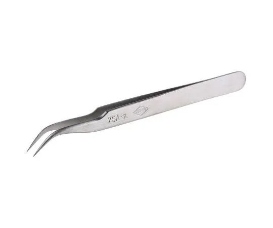 63-7555-08　Erem by Weller 120 mm, Anti-Magnetic Stainless Steel, Pointed; Bent, Anti-Acid Tweezers　7SASL