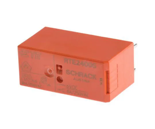63-7679-84　TE ConnectivityRT2 DPDT Non-Latching Relay PCB Mount, 6V dc Coil, 8A　RTE24006