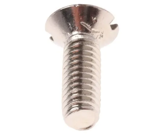 63-7574-64　RS, M4 Countersunk Head, 12mm Brass Slot Nickel Plated0.7　482-9287