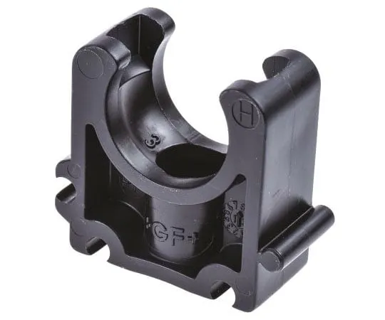 63-7641-37　Georg Fischer PP Black Pipe Clamp, 0.63in x 1.42in x 1.06in, 0.24in　167061036