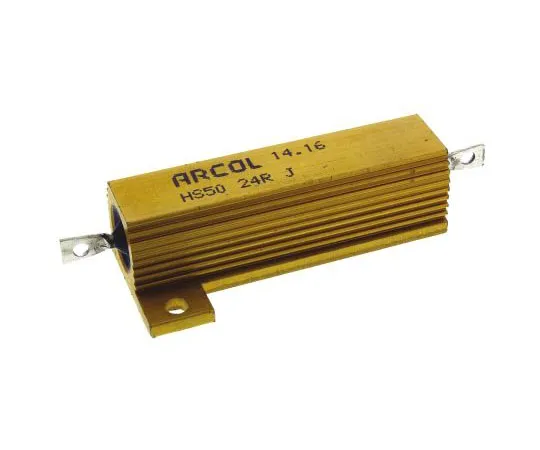 63-7637-21　Arcol HS50 Series Aluminium Ho***d Axial Wire Wound Panel Mount Resistor, 24Ω ±5% 50W　HS50 24R J