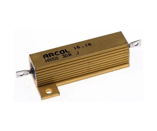 63-7637-20　Arcol HS50 Series Aluminium Ho***d Axial Wire Wound Panel Mount Resistor, 30Ω ±5% 50W　HS50 30R J