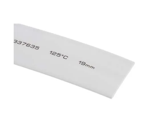 63-7710-26　RS Pro White No Heat Shrink Tubing 19mm Sleeve Dia. x 5m Length 2:1 Ratio　700-4787