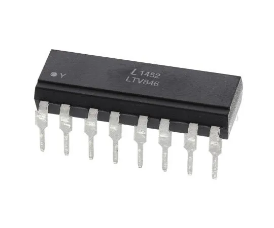 63-7698-40　Lite-On, LTV-846 DC Input Transistor Output Quad Optocoupler, Through Hole, 16-Pin PDIP　LTV-846